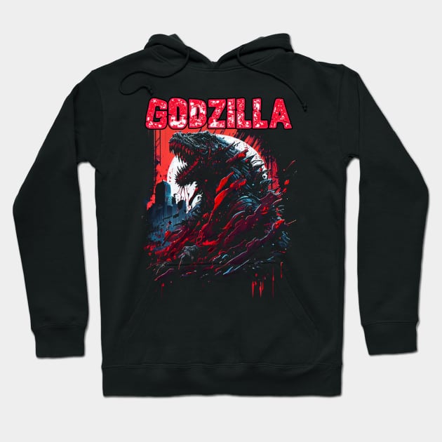 Godzilla Attack !!! Hoodie by gblackid